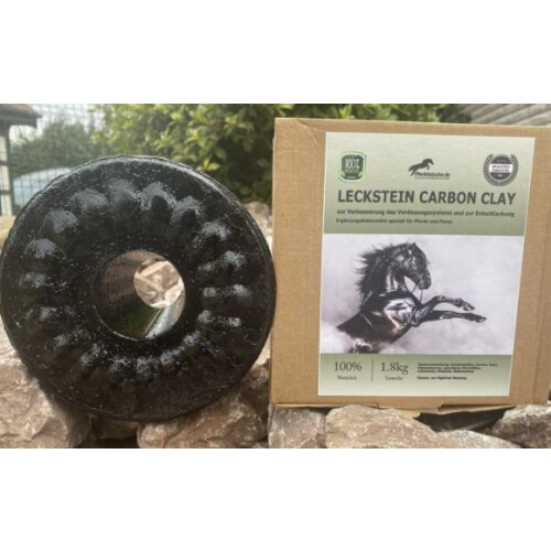 Wildlutscher Leckstein für Pferde und Ponys Carbon Clay 1,8 kg